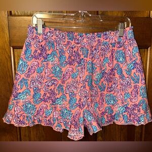 NWT Simply Southern Ruffle Shorts Nautical Print Size Small